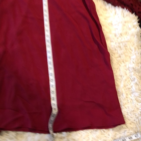 Burgundy wine 🍷 color dress with embroidered 3/4 sleeves - Picture 10 of 15